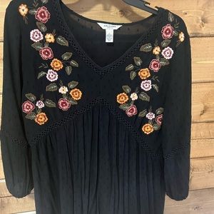 Black 3/4 sleeve  Arizona Jean Co Blouse